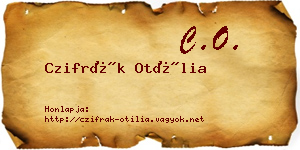 Czifrák Otília névjegykártya